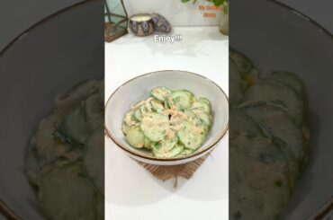 Creamy Cucumber Salad | Cucumber Salad Recipe #recipe #shorts
