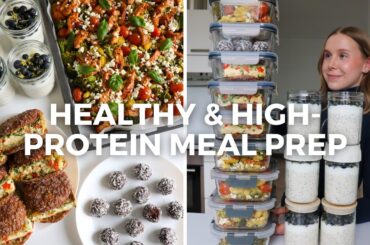 Healthy & High Protein Meal Prep | 100g+ Protein/Day | Easy Meals: Cheesecake Oats, Sheet Pan Dinner