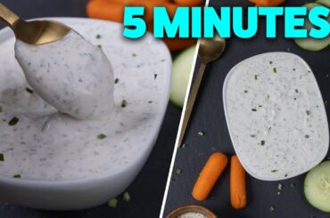 Homemade Protein Ranch Dressing or Dip | Healthy Low Calorie Recipe