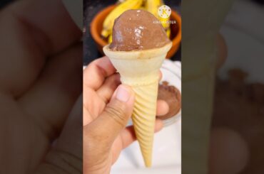 Simple Low Calorie Banana Chocolate ice cream/ Healthy Banana Cocoa Ice Cream!