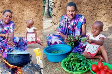 Quick & Easy Dinner Recipes with African Village Mum & Her Daughter | Simple Meal, Fresh Ingredients