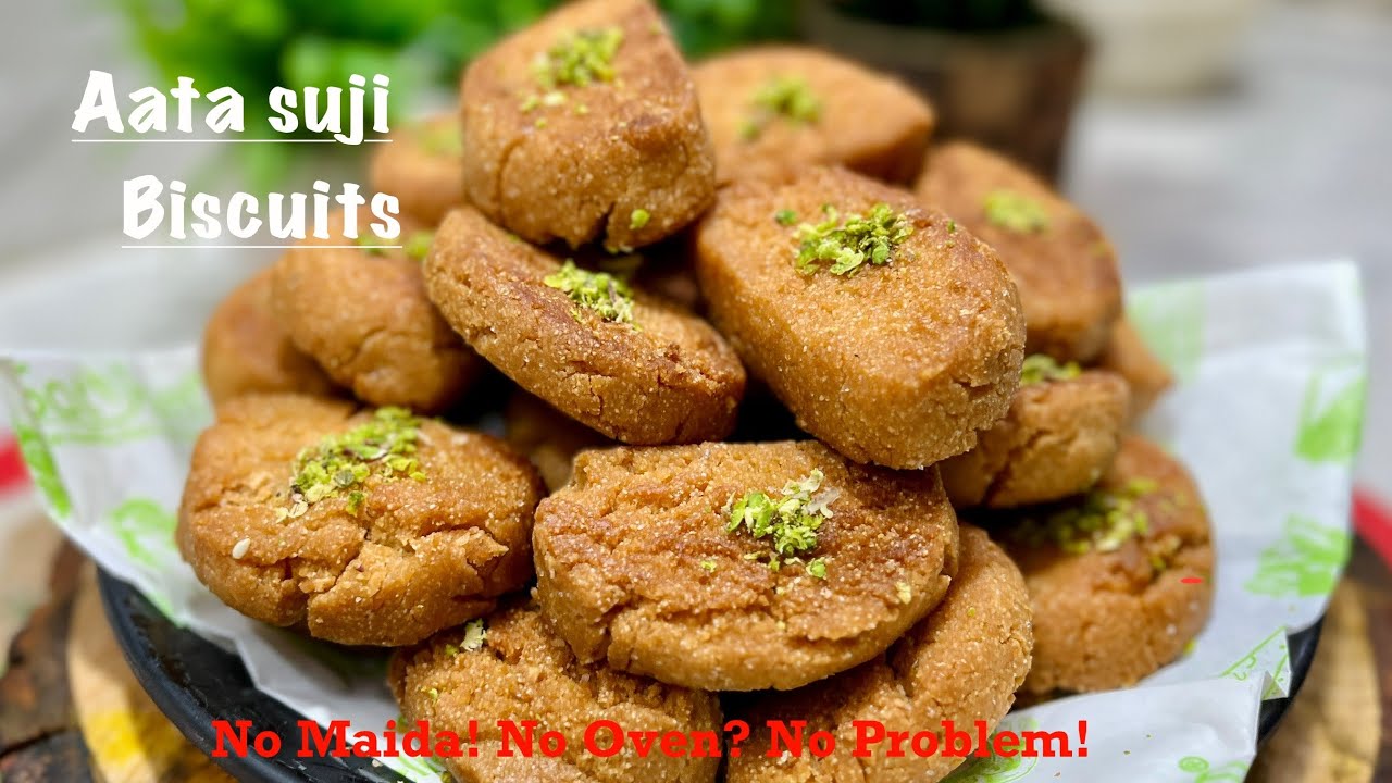 Healthy Aata Suji Biscuits | No Maida | Easy Homemade Cookies Recipe | sab tasty hai Healthy Aata Suji Biscuits | No Maida | Easy Homemade Cookies Recipe | sab tasty hai