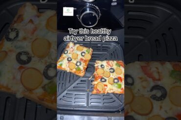 Bread pizza recipe in airfryer|5 min pizza recipe |Bread pizza #pizza #shorts
