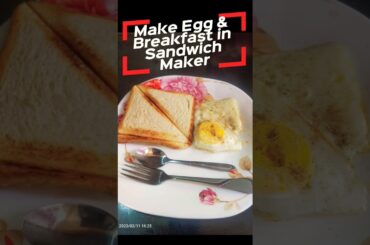 Make Egg & Breakfast in Sandwich Maker. #youtubeshorts #ytshorts #sandwichmaker #recipes #healthy