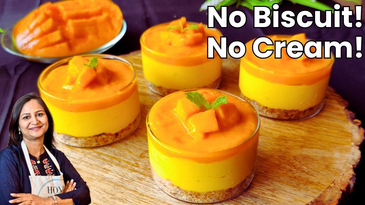 No Biscuit No Cream | Mango Cheesecake | High Protein Healthy Dessert Recipes | Healthy Cheesecake No Biscuit No Cream | Mango Cheesecake | High Protein Healthy Dessert Recipes | Healthy Cheesecake