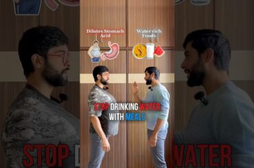 STOP drinking water with meals #fitness #food #nutrition #health #digestion