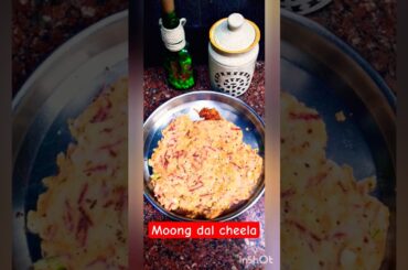 Moong dal cheela. healthy breakfast or dinner recipe #healthy #breakfastideas #cheelarecipe