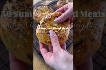 HIGH PROTEIN New York Bagels #shorts #recipe