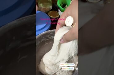 Sourdough bread in making