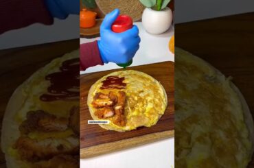 Quick and Easy Wrap Omelet Sandwich for Breakfast#recipe #viralvideo #trending #youtubeshorts