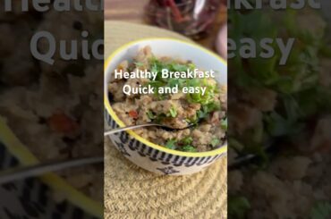 Upma Recipe with Raw Mango Chutney | Healthy Weight Loss Meal | Yummy Ways #shorts #ytshorts #upma