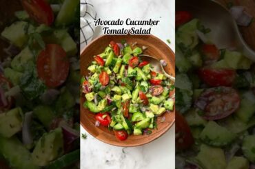 Avocado Cucumber Tomato Salad #weightloss #weightlosssaladrecipe #avocadosalad #saladrecipe #easy