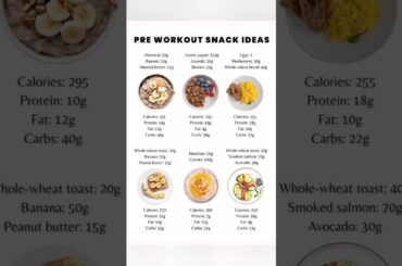 Pre Workout Snacks Ideas #preworkout #proteinfood #protein #vitamin #dietplan #healthyfood #shorts