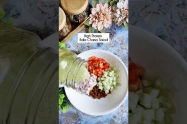 Kala Chana Salad for Weight loss | High Protein Breakfast Ideas #saladrecipe #shorts #weightlossfood