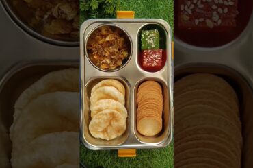 Tasty & Healthy Puri Lunchbox for My Little Sister | Easy Kids Tiffin Idea #shorts #lunchbox