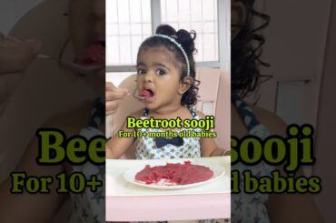 Beetroot sooji for 10+ months old babies | Taahira recipe | healthy breakfast #shorts #food #foodie