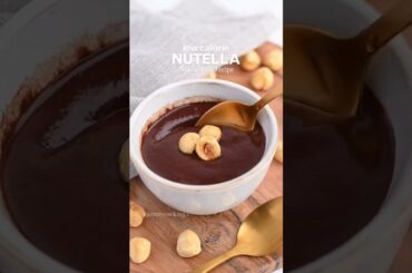 QUICK & HEALTHY! Homemade Low-Calorie Nutella Recipe! JUST 4 INGREDIENTS! #nutella #chocolate