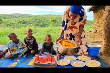 African Village Life#Cooking Village Style Chicken Curry Dinner Recipe Simple Healthy Delicious