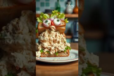 Funny Food Art: Salad Sandwich #shorts