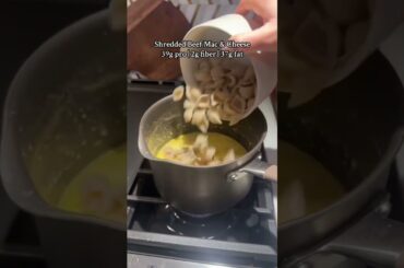 High-protein shredded beef Mac & cheese! #mealprep #weightloss #healthyrecipes