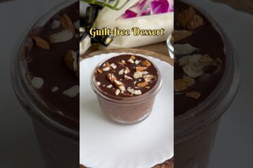 Guiltfree Dessert | Healthy Dessert Recipe | No sugar dessert recipe | chocolate fudge #shorts