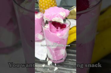 Pink Protein Smoothie #highproteinrecipes #nourishingfood #easynutrition #lowcalorie #pinkfood