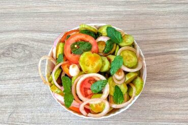 Restaurant Style Onion Cucumber and Tomato Healthy Salad Recipe