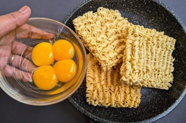 The Best Way to Cook Egg Maggi! Chinese Style Instant Noodles Recipe. Easy Breakfast Recipe.