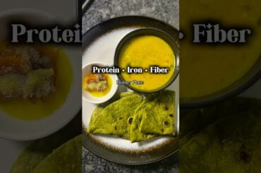 High protein, iron rich meal  #vegetarianrecipes #palakroti #spinach #daal #healthyrecipes