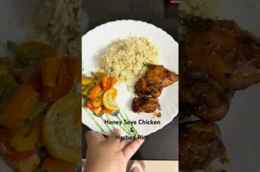 Honey Soya Chicken Thighs with Herbed Rice | Easy & Healthy Dinner #easydinnerrecipe #healthyfood
