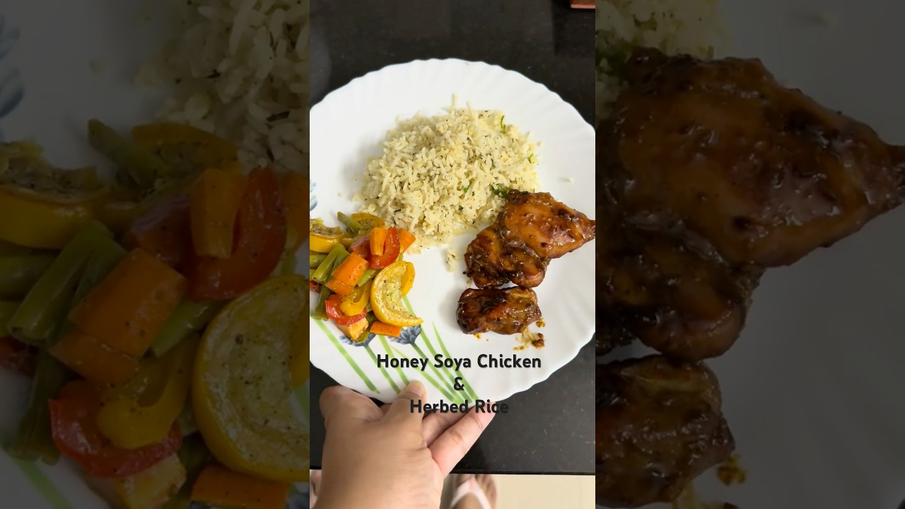 Honey Soya Chicken Thighs with Herbed Rice | Easy & Healthy Dinner #easydinnerrecipe #healthyfood Honey Soya Chicken Thighs with Herbed Rice | Easy & Healthy Dinner #easydinnerrecipe #healthyfood