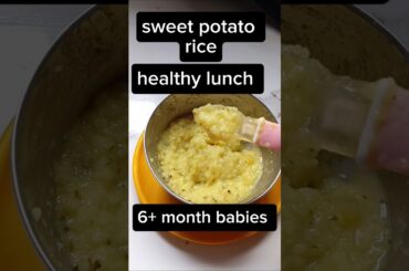 Healthy lunch options for 6+ month babies|sweet potato rice #shorts #ytshorts #babyfood