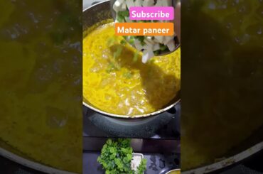 Matar paneer #shorts#food#cooking#dinner recipe #healthy eat #good eat#renuthekitchen