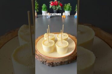Viral Cashew Custard Kulfi Recipe #shorts #recipe #kulfi #icecream