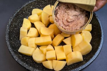 Simply mix Potatoes and Tuna in cans! Potato Tuna Patties Recipe. Healthy Breakfast Ideas.