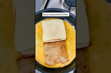 Breakfast Egg Sandwich Hack | One Pan Egg Toast | Healthy Egg sandwich #shorts #cooking