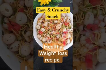 Healthy Makhana Bhel in 1 Minute I Quick Weight Loss Snack Idea #shorts