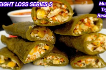 PALAK PANEER ROLL /Quick & Healthy Meal for Weight Loss / Power Pack Paneer Roll /Breakfast Recipes