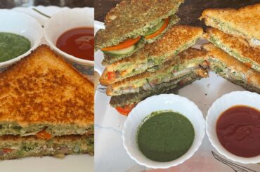 5-Minute Veg 3 types of Sandwich Recipe for Busy Morning|Quick Breakfast|Full flavor #sandwich #food