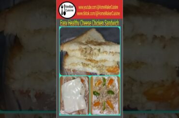 Easy Healthy cheese chicken sandwich|cheese vegetables sandwich|bread pizza #toast#sandwich#bread