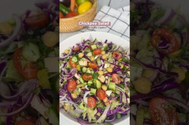 Chickpeas Salad #saladrecipe #chickpeasalad #healthysalad #vegetables #lowcarb #chickpeas #food