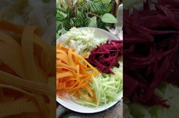 Crunchy Carrot Bloody Beetroot Refreshing Cucumber Naughty Cabbage Mix Salad Recipe #salad #recipe