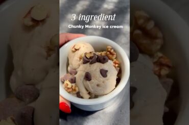 Healthy version of Chunky Monkey Icecream! #healthyrecipes #easyrecipe