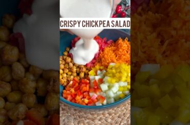 High Protein Chickpea Salad #shorts #chickpeas #salad