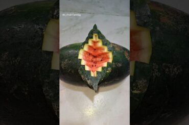 Beautiful ''watermelon carving" @RS_FruitCarving #watermelon #food #carving #viralvideo #shorts