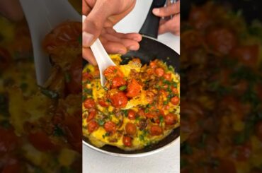 Cherry Tomato & White Eggs: The Easy Breakfast Recipe in ten minute #kofoody#healthybreakfast