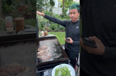 Steak and Asparagus on the Griddle/ Healthy Dinner Recipe