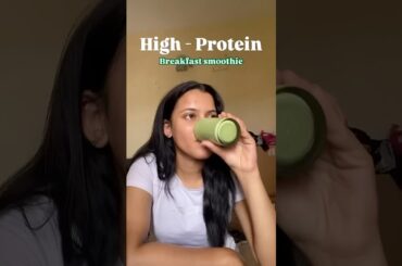 Healthy breakfast green smoothie #healthybreakfast #greensmoothie #spinachsmoothie #highprotein