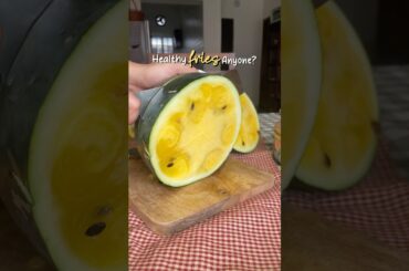 Healthy fries khaoge?? #fries #watermelon #shortsviral #recipe #viralrecipe #shortsfeed #shorts