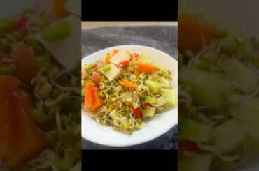 High Protein Sprouts Salad | No Cook Weight Loss Recipe with Paneer#ytshorts #shorts